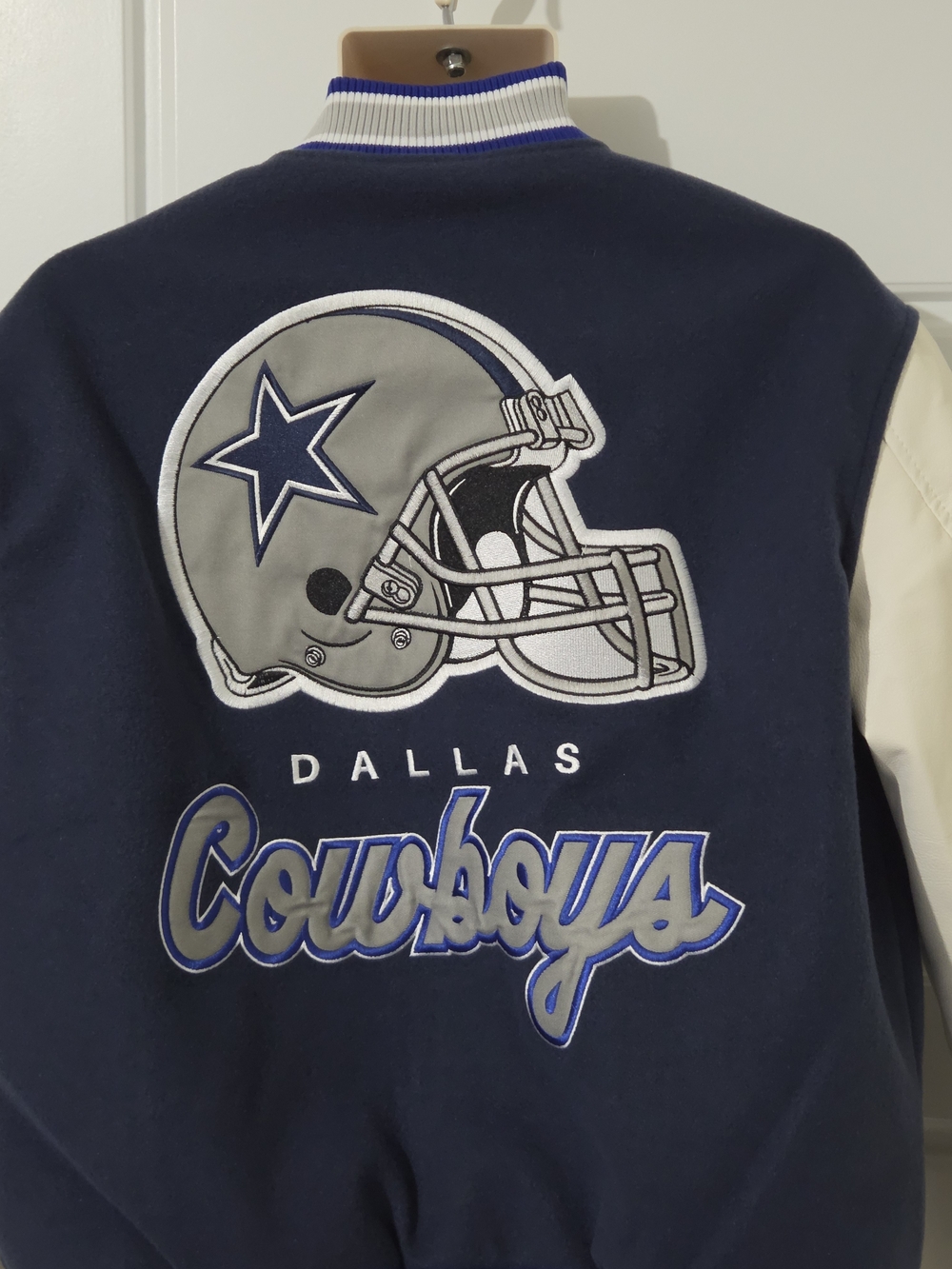 Men's Dallas Cowboys NFL Varsity Jacket Coat Blue/White Size S NWT - Picture 9 of 11
